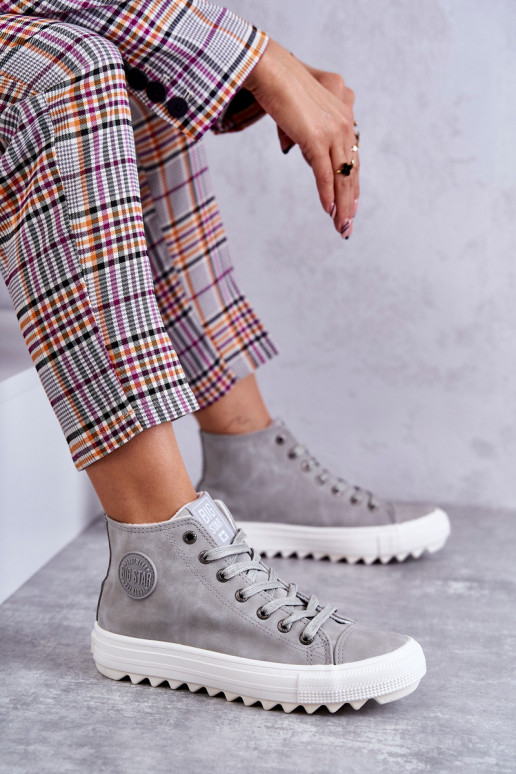 Chaussures de loisirs Big Star couleur gris réchauffé EE274114
