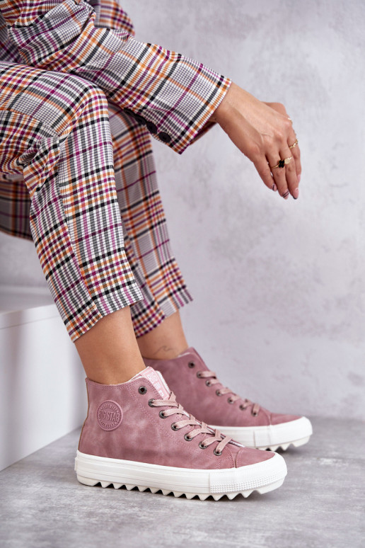 Chaussures de loisirs Big Star couleur rose réchauffée EE274113 Chaussures de loisirs Big Star couleur rose réchauffée EE274113