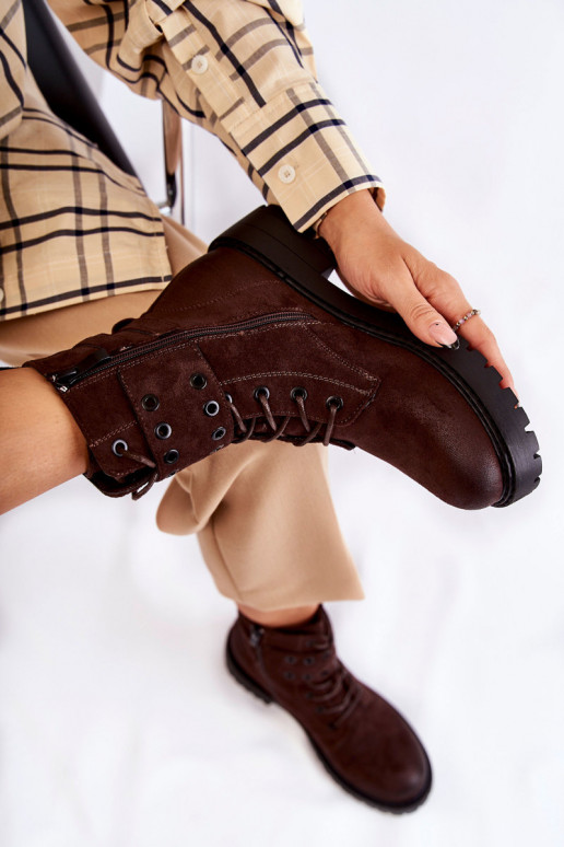 Bottes chauffantes en daim de couleur marron Silvor Bottes chauffantes en daim de couleur marron Silvor