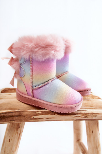 Chaussures chaudes pour enfants avec bottes de neige à rubans Différentes couleurs Funky