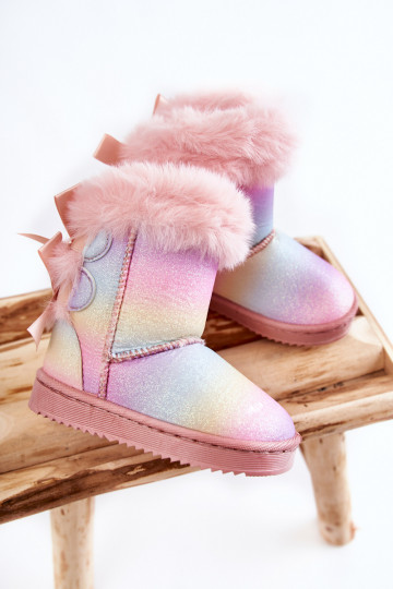Chaussures chaudes pour enfants avec bottes de neige à rubans Différentes couleurs Funky 2