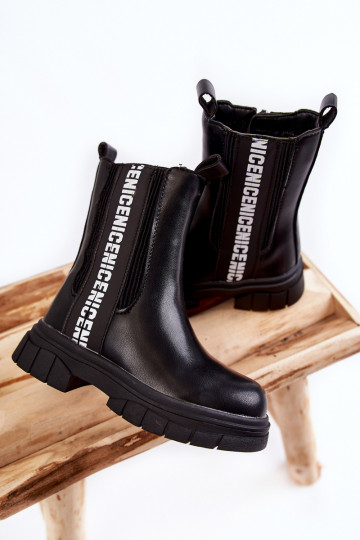 Bottes pour enfants réchauffées de couleur noire Kimmy 2