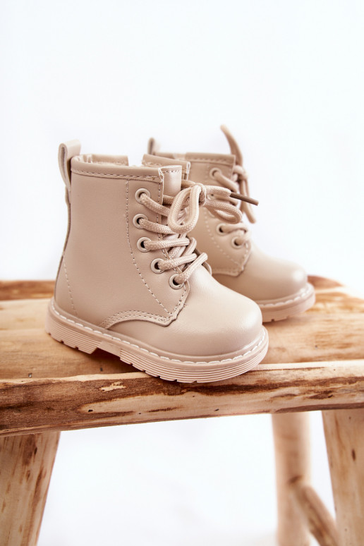 Bottes enfants avec fermetures éclair beige Omua Bottes enfants avec fermetures éclair beige Omua