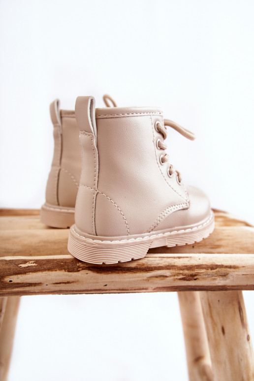 Bottes enfants avec fermetures éclair beige Omua