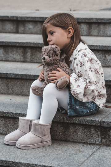 Bottes d'hiver chaudes pour enfants en ivoire Gooby 2