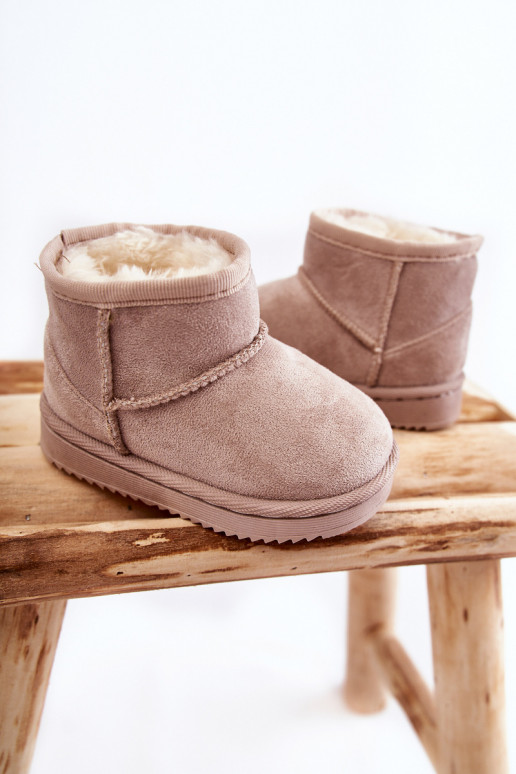 Bottes d'hiver chaudes pour enfants en ivoire Gooby