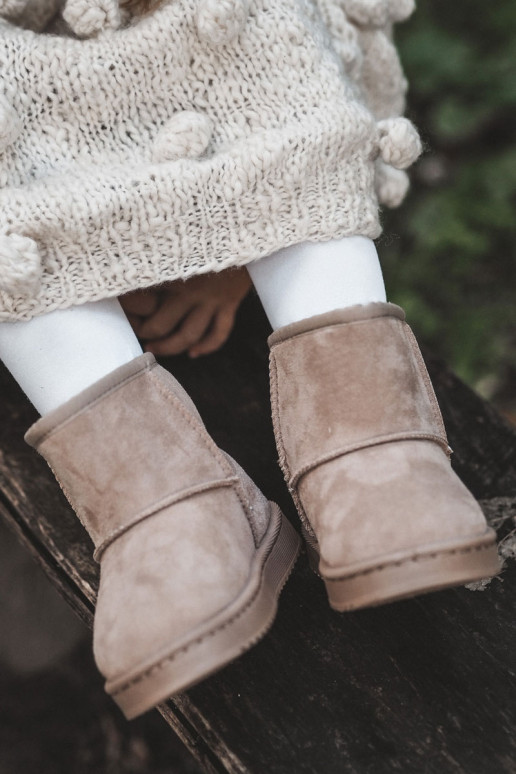 Bottes d'hiver chaudes pour enfants en ivoire Gooby Bottes d'hiver chaudes pour enfants en ivoire Gooby