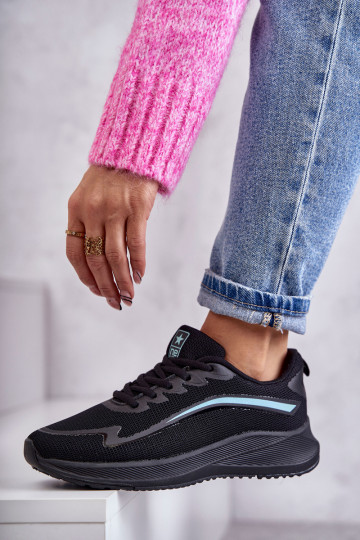 Chaussures de sport à la mode, baskets modèle chaussures couleur noire Ida 2