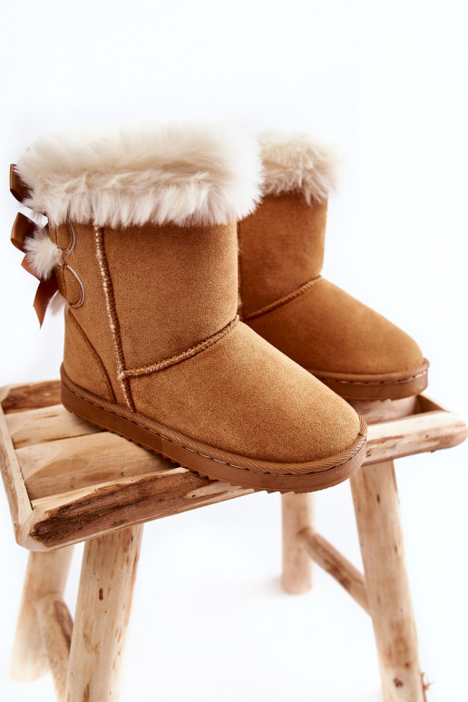 Chaussures chaudes pour enfants avec rubans bottes de neige beige Funky Chaussures chaudes pour enfants avec rubans bottes de neige beige Funky