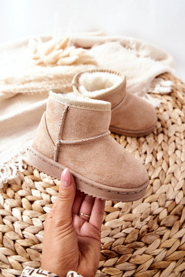 Bottes d'hiver chaudes pour enfants beige Gooby