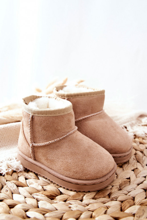 Bottes d'hiver chaudes pour enfants beige Gooby