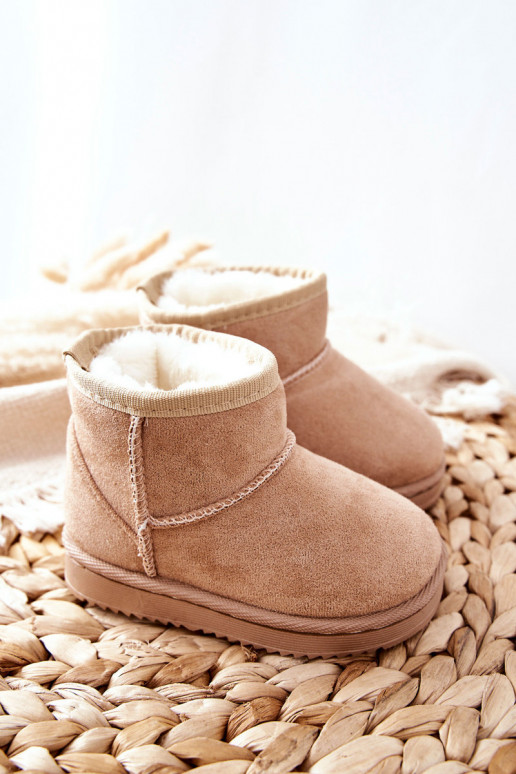 Bottes d'hiver chaudes pour enfants beige Gooby
