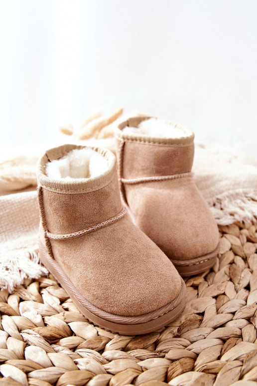 Bottes d'hiver chaudes pour enfants beige Gooby