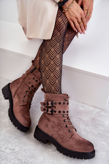 Bottes chauffantes en daim de couleur marron Silvor 2