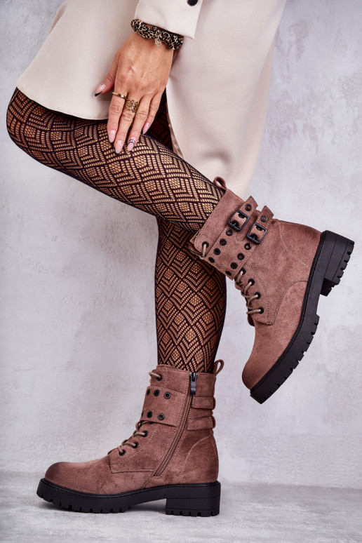 Bottes chauffantes en daim de couleur marron Silvor Bottes chauffantes en daim de couleur marron Silvor