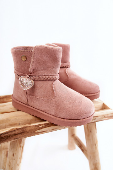 Bottes de neige pour enfants de couleur rose May 2