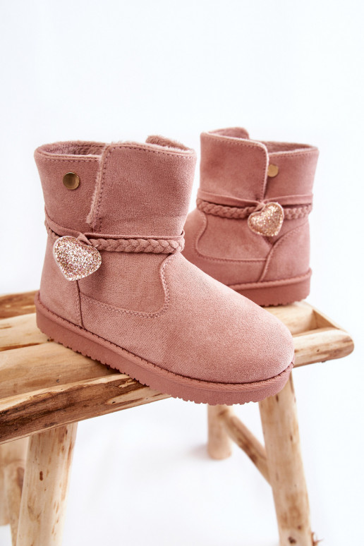 Bottes de neige pour enfants de couleur rose May