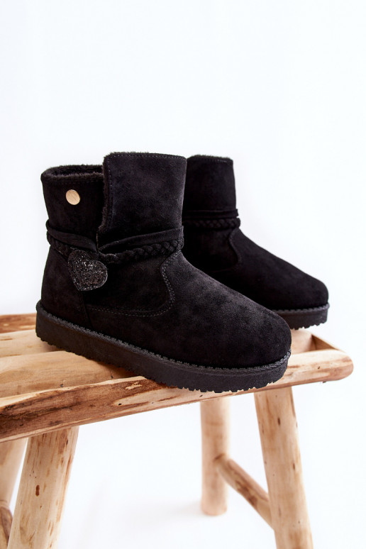 Bottes de neige pour enfants de couleur noire May