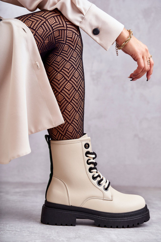 Bottines femme bottines couleur ivoire Denila Bottines femme bottines couleur ivoire Denila