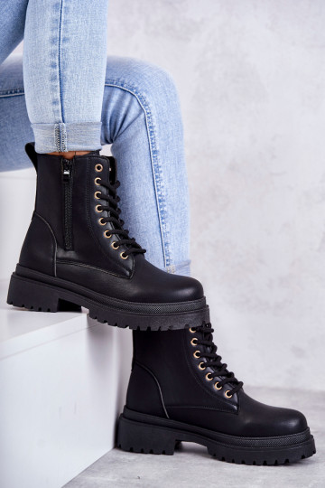 Les bottes pour femmes sont réchauffées en couleur noire Dorchen