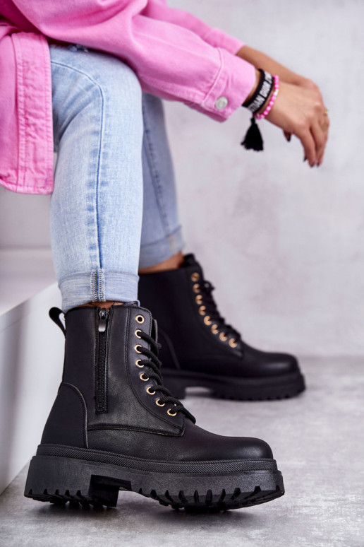 Les bottes pour femmes sont réchauffées en couleur noire Dorchen