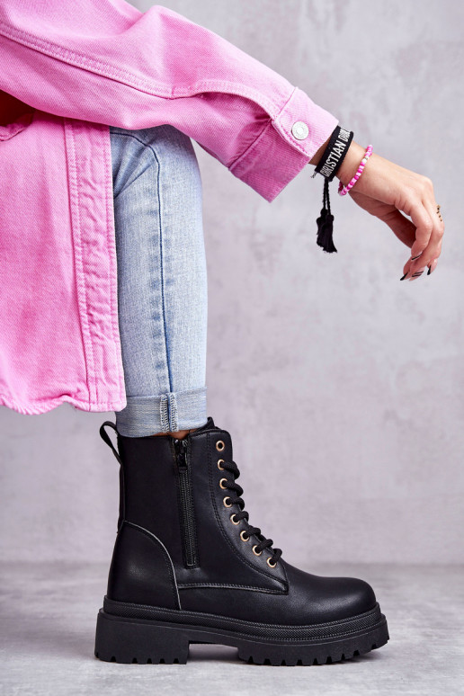 Les bottes pour femmes sont réchauffées en couleur noire Dorchen