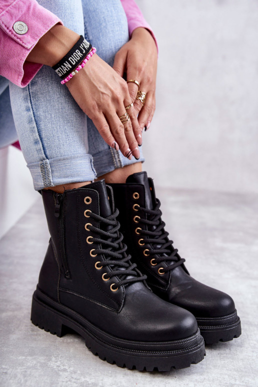 Les bottes pour femmes sont réchauffées en couleur noire Dorchen