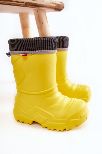 Bottes en caoutchouc pour enfants chauffées Befado 162X302 couleur jaune