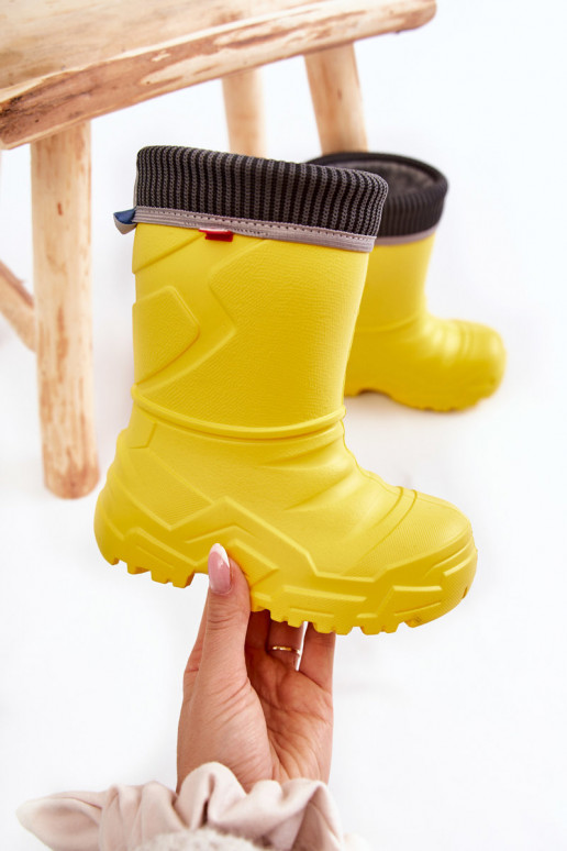 Bottes en caoutchouc pour enfants chauffées Befado 162X302 couleur jaune Bottes en caoutchouc pour enfants chauffées Befado 162X302 couleur jaune