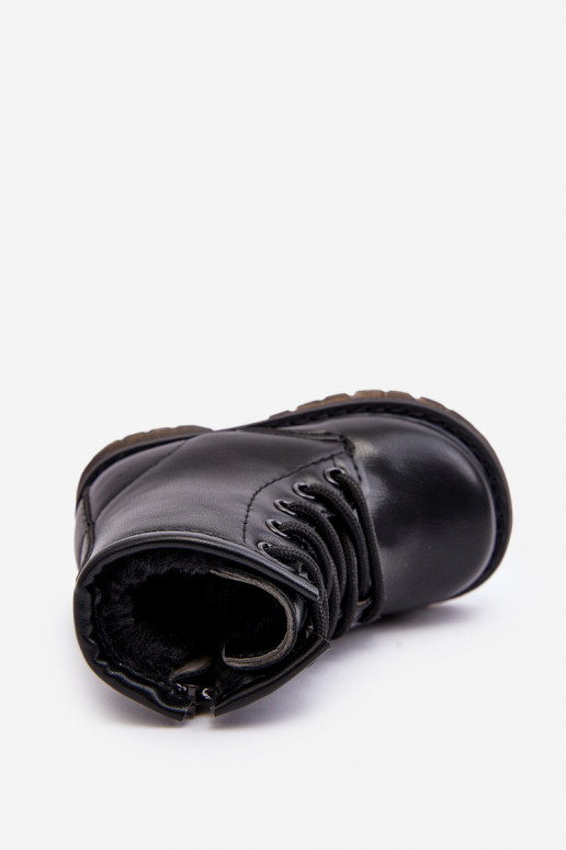 Bottes pour enfants avec fermetures éclair de couleur noire Omua