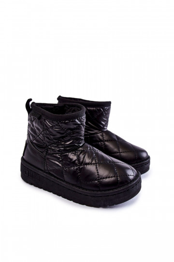 Bottes d'hiver chaudes pour enfants Big Star KK374242 noir 2