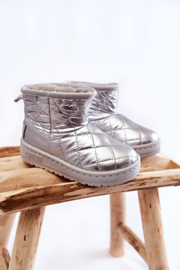 Bottes d'hiver chaudes pour enfants Big Star KK374241 couleur argent