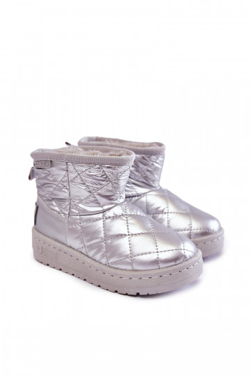 Bottes d'hiver chaudes pour enfants Big Star KK374241 couleur argent 2