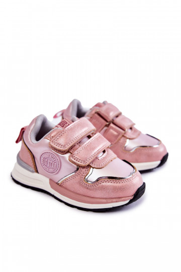 Chaussures de sport pour enfants avec attaches adhésives Memory Foam System Big Star KK374180 rose 2