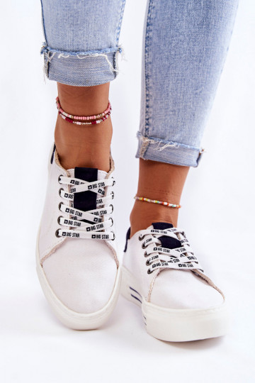 Chaussures pour femmes avec système de mousse à mémoire de forme Big Star KK276002 couleur blanche 2