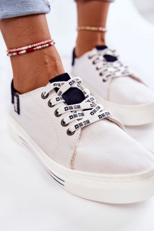 Chaussures pour femmes avec système de mousse à mémoire de forme Big Star KK276002 couleur blanche