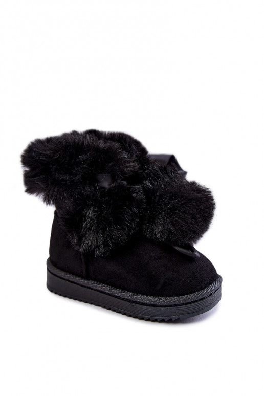 Bottes de neige chauffantes pour enfants, couleur noire, Roofy