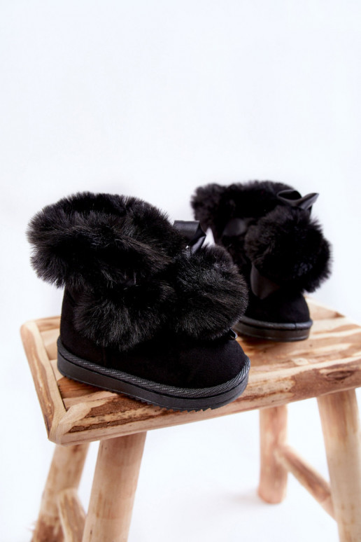 Bottes de neige chauffantes pour enfants, couleur noire, Roofy