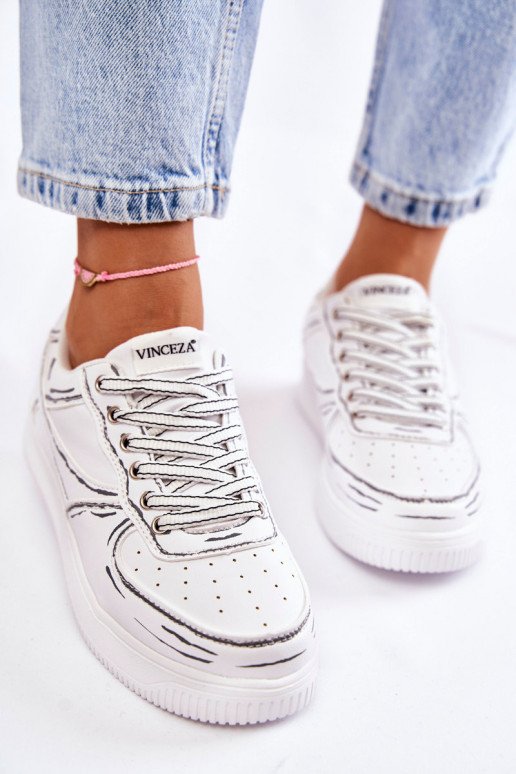 chaussures de sport de couleur blanche Solveig