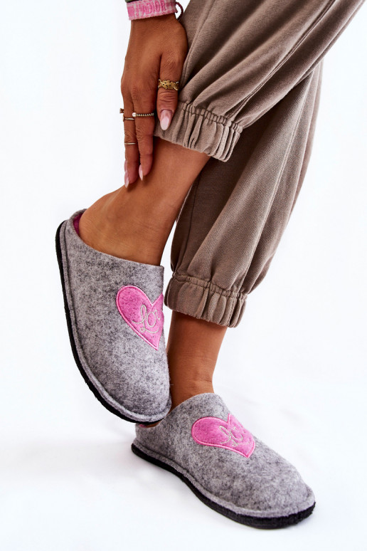 chaussons Big Star KK276020 couleur gris-rose
