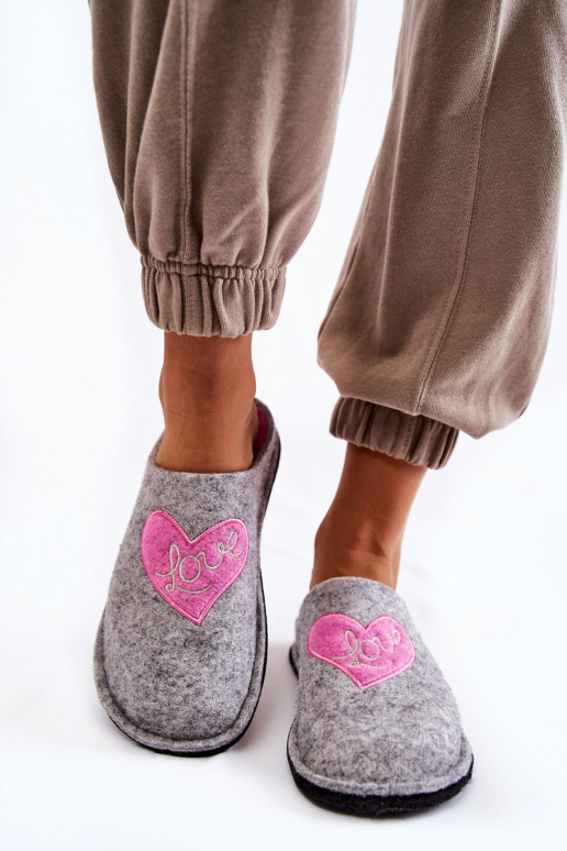 chaussons Big Star KK276020 couleur gris-rose