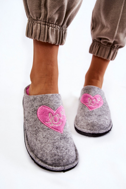 chaussons Big Star KK276020 couleur gris-rose