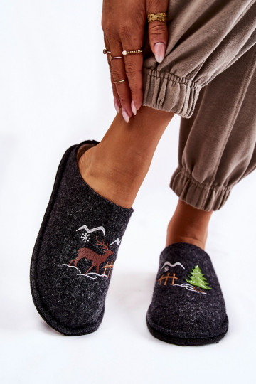 chaussons Big Star KK276018 Noir et beige 2