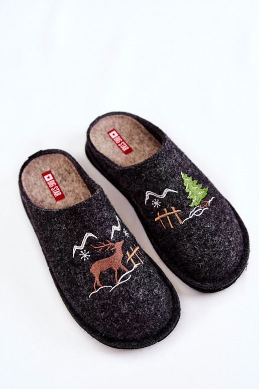 chaussons Big Star KK276018 Noir et beige chaussons Big Star KK276018 Noir et beige