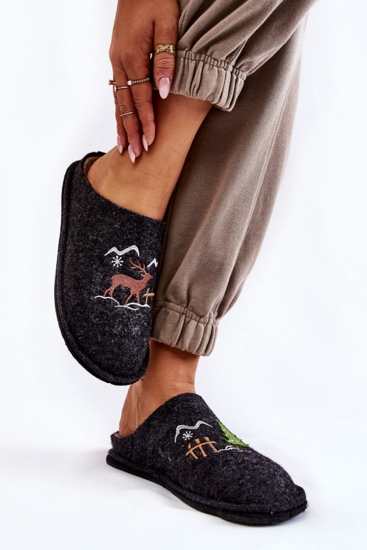 chaussons Big Star KK276018 Noir et beige