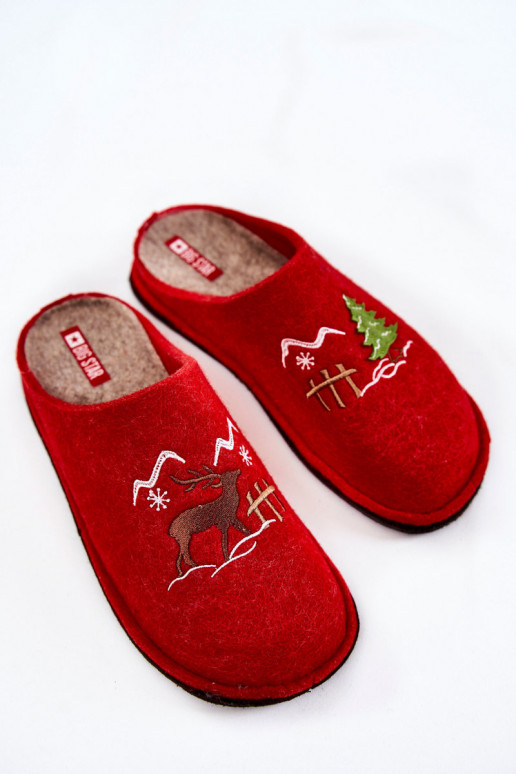chaussons Big Star KK276017 couleur rouge-sable