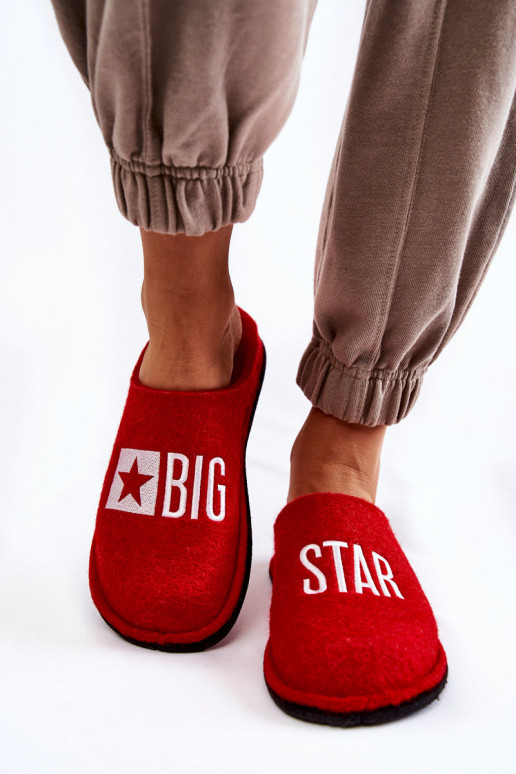 chaussons Big Star KK276022 rouge