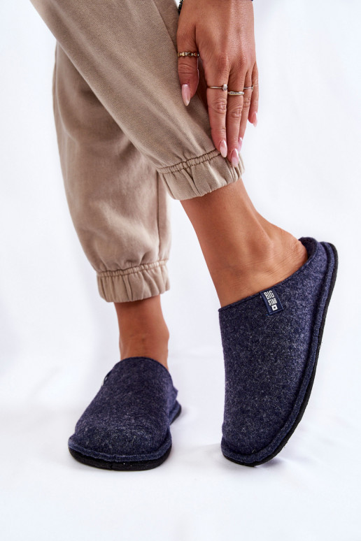 Modèle classique Chaussons Big Star KK276013 bleu foncé Modèle classique Chaussons Big Star KK276013 bleu foncé