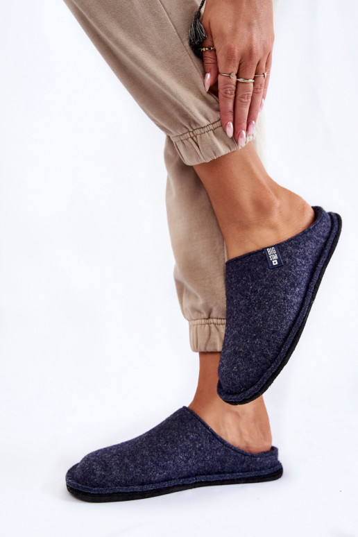 Modèle classique Chaussons Big Star KK276013 bleu foncé Modèle classique Chaussons Big Star KK276013 bleu foncé