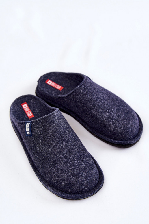Modèle classique Chaussons Big Star KK276013 bleu foncé Modèle classique Chaussons Big Star KK276013 bleu foncé